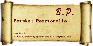 Betskey Pasztorella névjegykártya